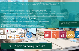Programa del webinar Feina per a tothom